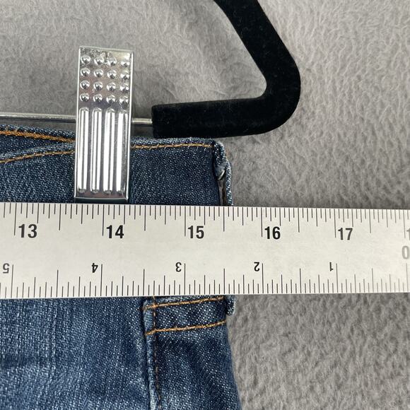 7 For All Mankind Jeans Womens 28 Blue Bootcut Stretch Denim Made USA Classic - Picture 8 of 10